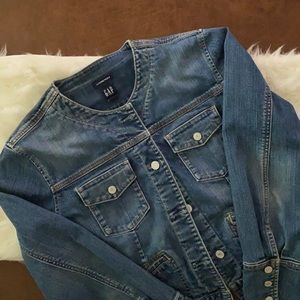 Gap Collarless Denim Jacket